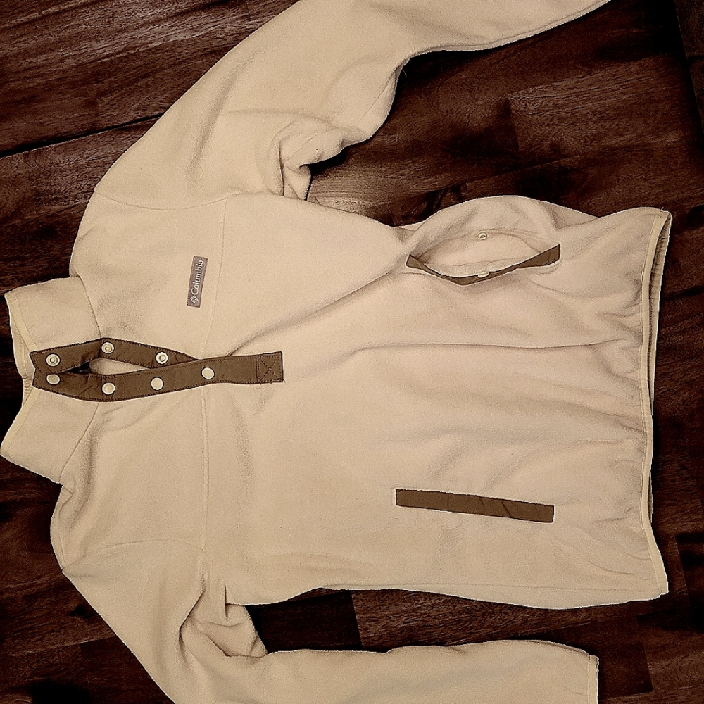 Columbia pullover, women's S, cream